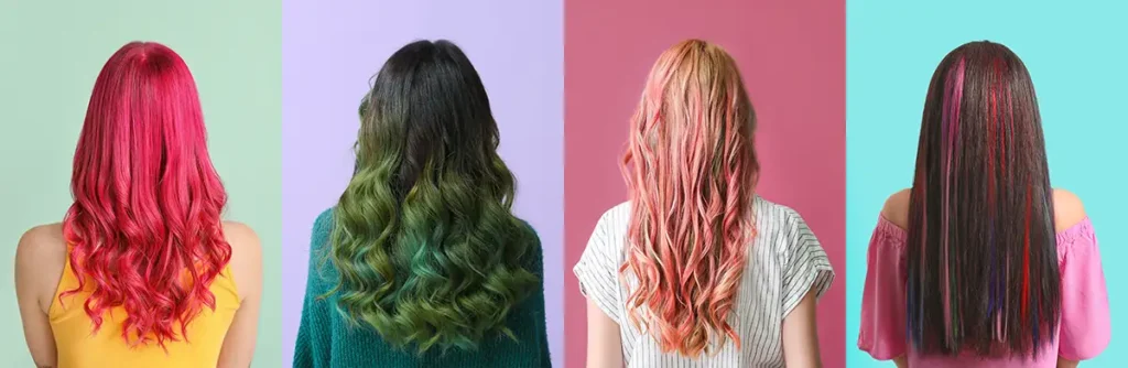Fashion colors, hair color treatment collage - Edwardsville, IL