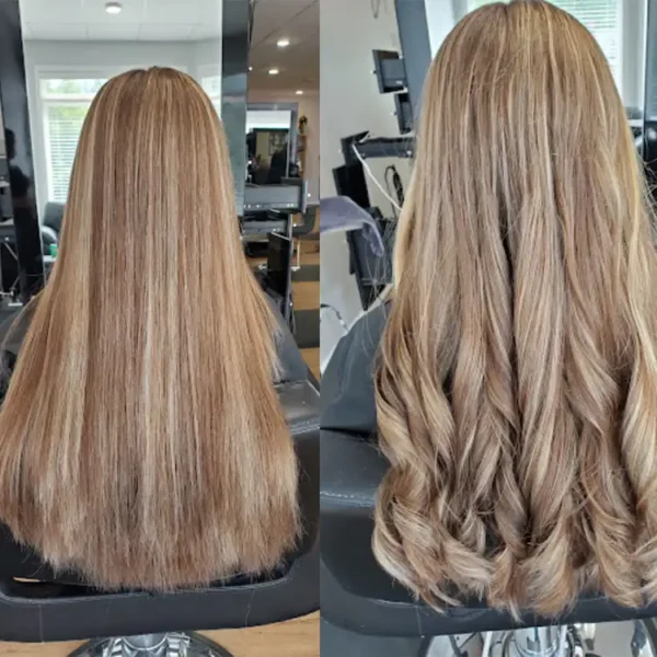 The Experience Hair Studio - before and after styling hair extensions - Edwardsville, IL